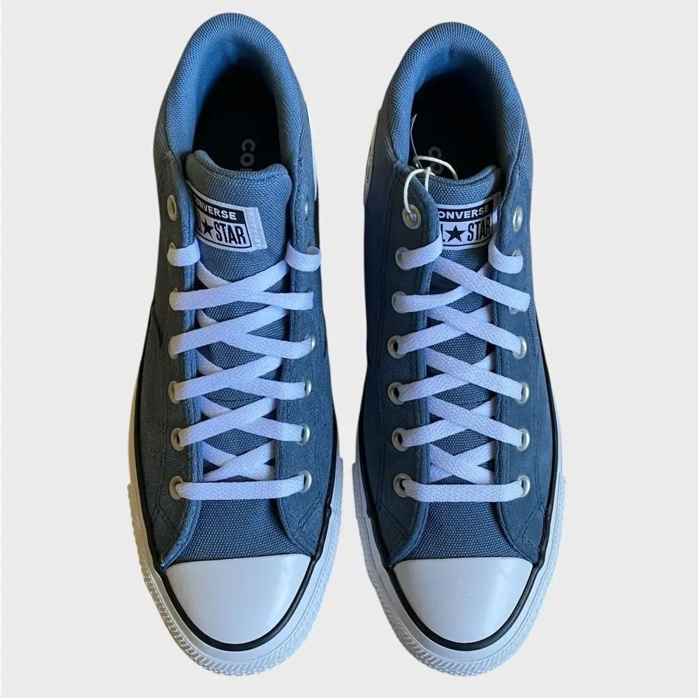NWB Converse CTAS Malden Street Canvas & Suede Mid Sneakers Mens 10 Wms 12 Blue